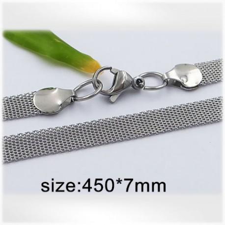 Ocelový náhrdelník - Hmotnost: 11 g, 450*7mm